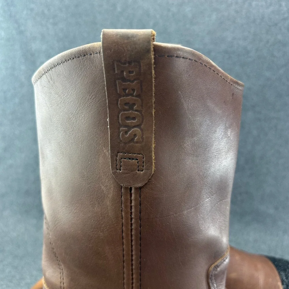 Red Wing Pecos 2231 Mens 11.5 D Brown Leather Steel Tuff Toe Pull On Boots USA